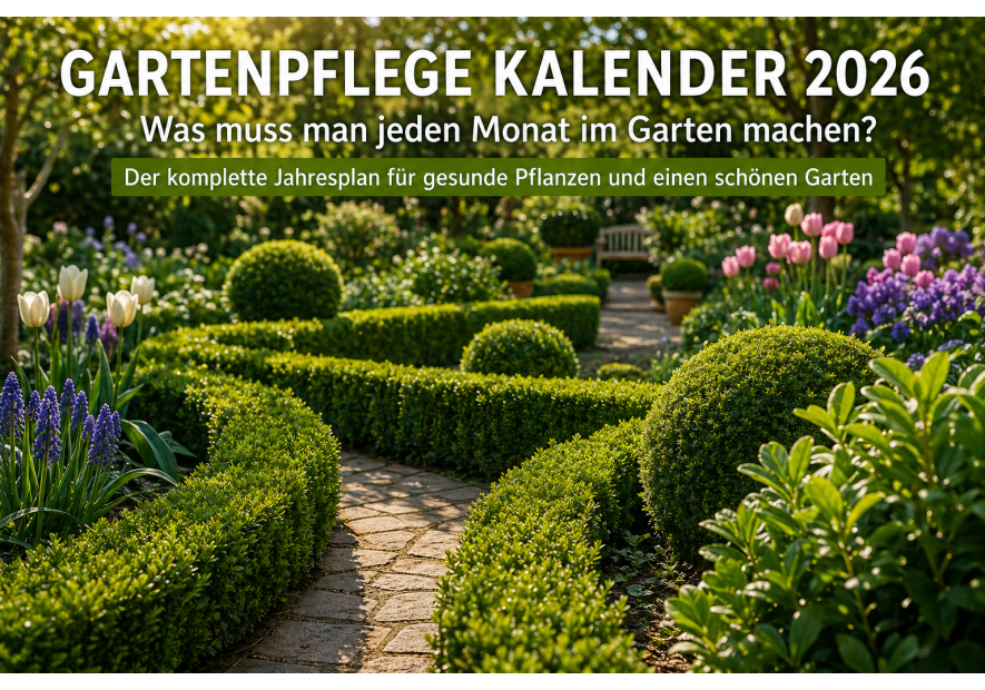 Gartenpflege Kalender 2026: Was man jeden Monat im Garten machen muss